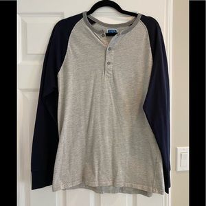 J crew Henley baseball LS tee